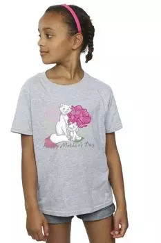 Хлопковая футболка Aristocats ко Дню матери Disney, серый