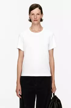 Хлопковая футболка Arket, белый