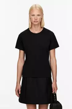 Хлопковая футболка Arket, черный