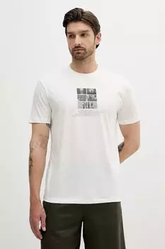 Хлопковая футболка Armani Exchange, белый