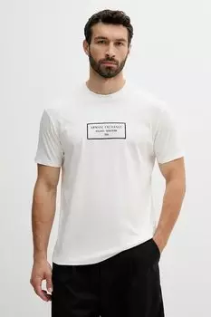 Хлопковая футболка Armani Exchange, белый