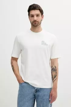 Хлопковая футболка Armani Exchange, белый