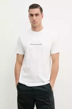 Хлопковая футболка Armani Exchange, белый