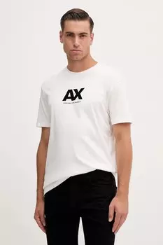 Хлопковая футболка Armani Exchange, белый