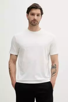Хлопковая футболка Armani Exchange, белый