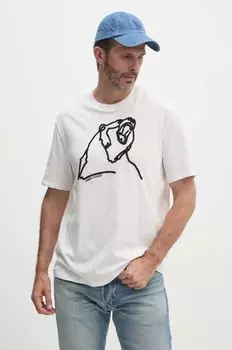 Хлопковая футболка Armani Exchange, белый