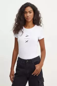 Хлопковая футболка Armani Exchange, белый