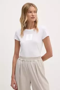 Хлопковая футболка Armani Exchange, белый