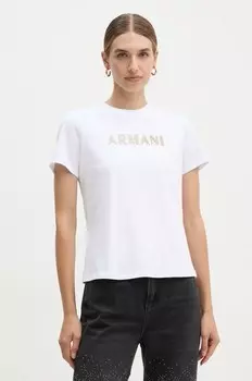 Хлопковая футболка Armani Exchange, белый