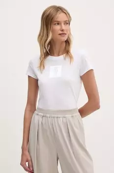 Хлопковая футболка Armani Exchange, белый