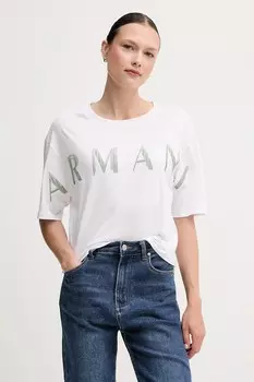 Хлопковая футболка Armani Exchange, белый