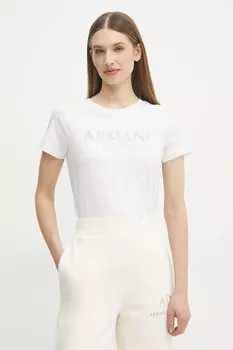 Хлопковая футболка Armani Exchange, белый