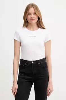 Хлопковая футболка Armani Exchange, белый
