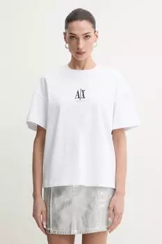 Хлопковая футболка Armani Exchange, белый