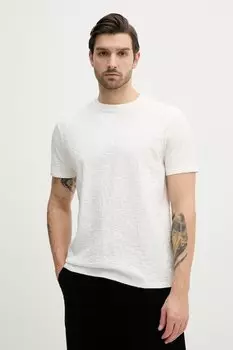 Хлопковая футболка Armani Exchange, бежевый