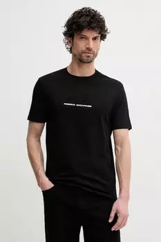 Хлопковая футболка Armani Exchange, черный