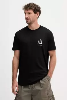Хлопковая футболка Armani Exchange, черный