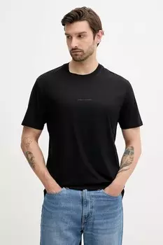 Хлопковая футболка Armani Exchange, черный