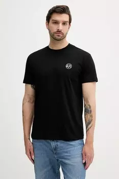 Хлопковая футболка Armani Exchange, черный