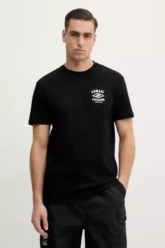 Хлопковая футболка Armani Exchange, черный