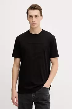 Хлопковая футболка Armani Exchange, черный