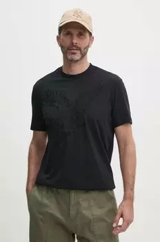 Хлопковая футболка Armani Exchange, черный