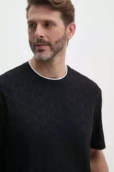 Хлопковая футболка Armani Exchange, черный