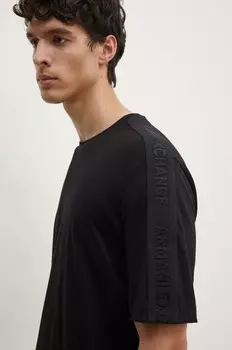 Хлопковая футболка Armani Exchange, черный
