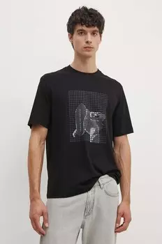 Хлопковая футболка Armani Exchange, черный