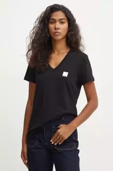 Хлопковая футболка Armani Exchange, черный