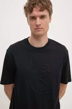 Хлопковая футболка Armani Exchange, черный