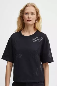 Хлопковая футболка Armani Exchange, черный