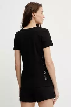 Хлопковая футболка Armani Exchange, черный