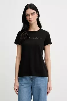 Хлопковая футболка Armani Exchange, черный