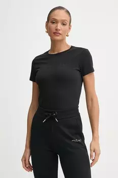 Хлопковая футболка Armani Exchange, черный