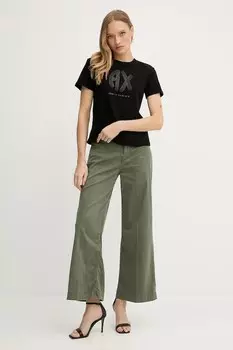 Хлопковая футболка Armani Exchange, черный