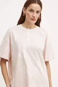 Хлопковая футболка Armani Exchange, розовый