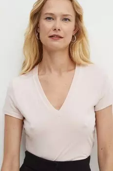 Хлопковая футболка Armani Exchange, розовый