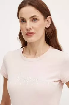 Хлопковая футболка Armani Exchange, розовый