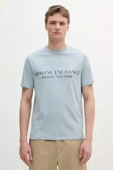 Хлопковая футболка Armani Exchange, синий