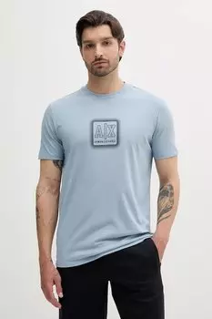 Хлопковая футболка Armani Exchange, синий