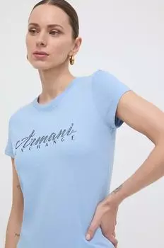 Хлопковая футболка Armani Exchange, синий
