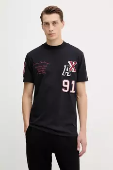 Хлопковая футболка Armani Exchange, темно-синий