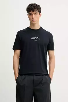 Хлопковая футболка Armani Exchange, темно-синий