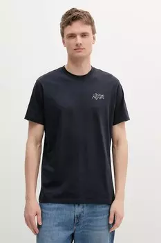 Хлопковая футболка Armani Exchange, темно-синий