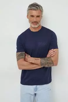 Хлопковая футболка Armani Exchange, темно-синий