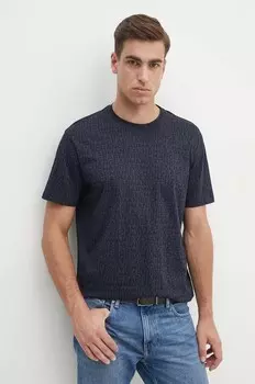 Хлопковая футболка Armani Exchange, темно-синий