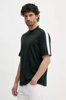Хлопковая футболка Armani Exchange, зеленый