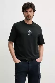 Хлопковая футболка Armani Exchange, зеленый