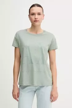 Хлопковая футболка Armani Exchange, зеленый